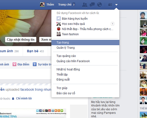 Bước 2: Tạo Fanpage trên facebook