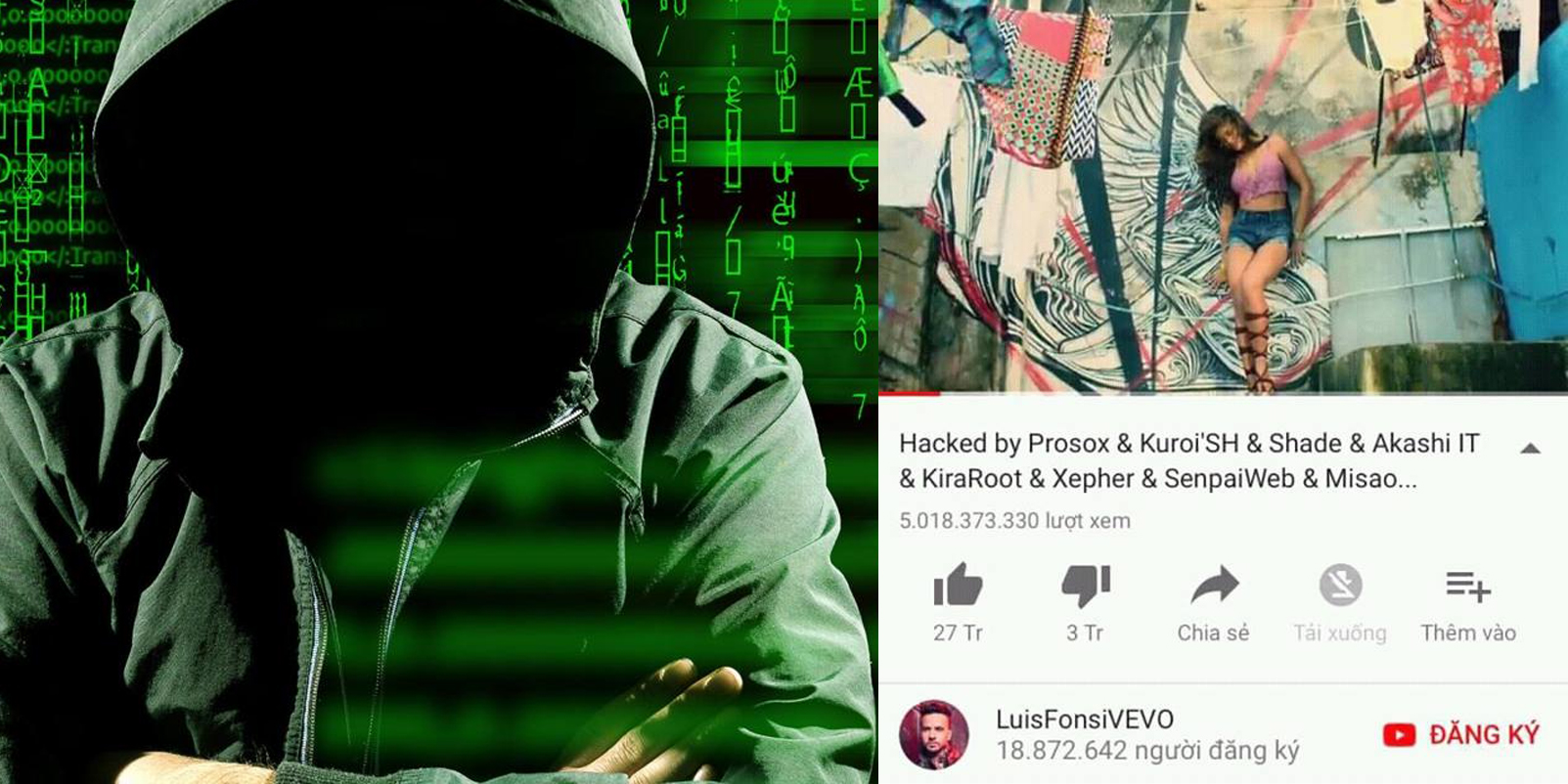 mv bị hack trên youtube ảnh 1