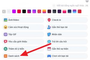 tính năng tạo danh sách trên facebook 3