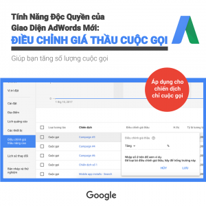 giao diện mới của google adwords