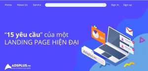yêu cầu landing page