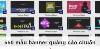 550 mẫu banner quảng cáo chuẩn dành cho Facebook và Instagram