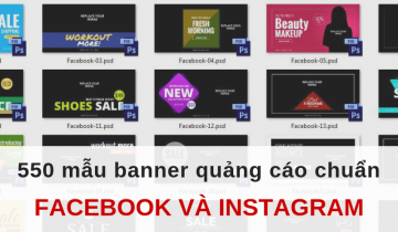 550 mẫu banner quảng cáo chuẩn dành cho Facebook và Instagram