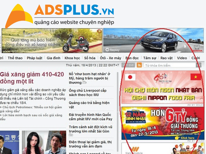 quảng cáo banner online truyền thống