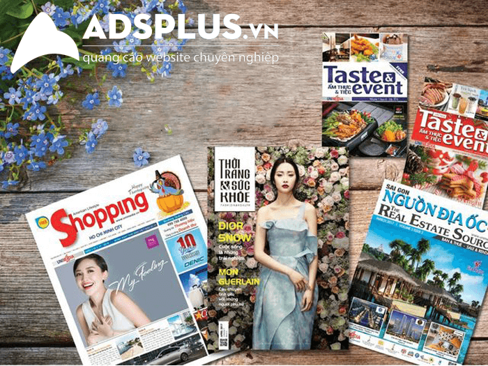 banner truyền thống trên tạp chí báo giấy