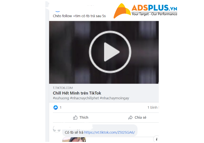 tiktok like chéo