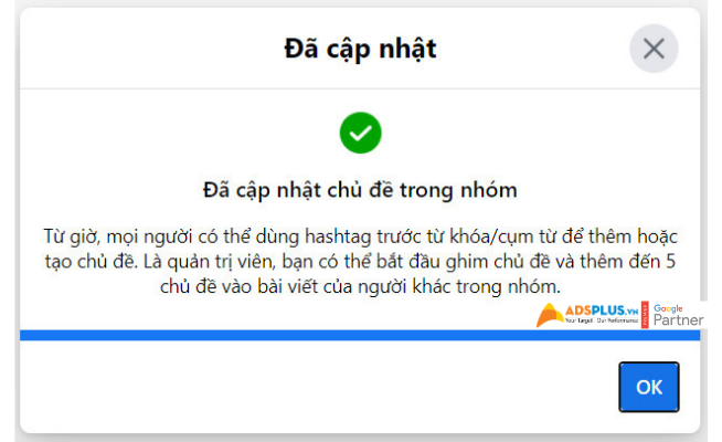 đã cập nhật chủ đề thành công