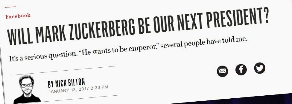 Mark Zuckerberg sẽ là tổng thống tiếp theo