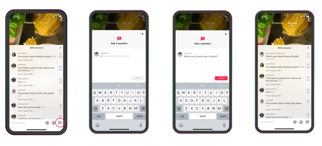 Cập nhật Q&A trên TikTok