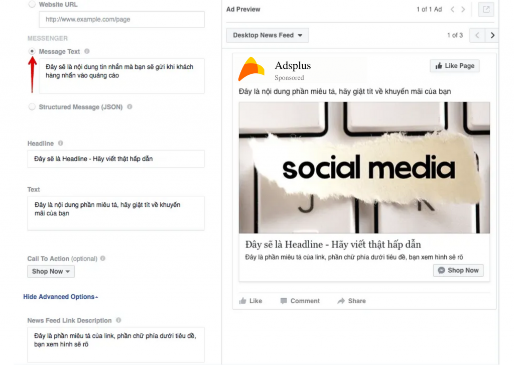 6. Thêm Ad Creative 