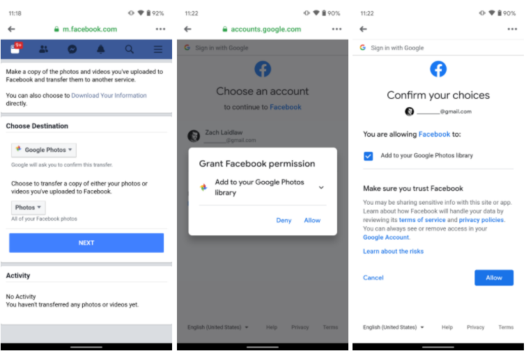 chuyển ảnh sang google photo