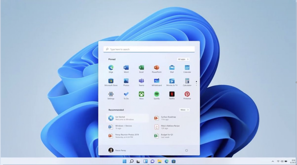 giao diện microsoft windows 11