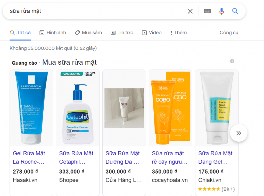 skin care ads