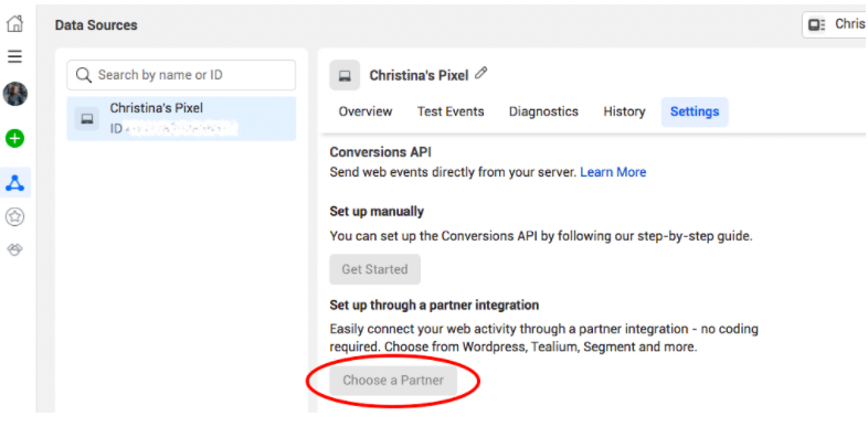 API chạy chuyển đổi Facebook