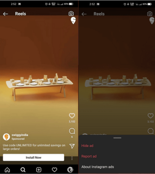instagram reels ads