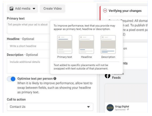 tối ưu nội dung facebook ads