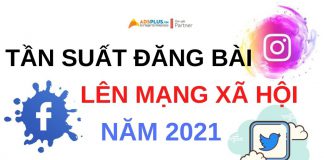 Tần suất đăng bài Facebook, Instagram và Twitter vào năm 2021