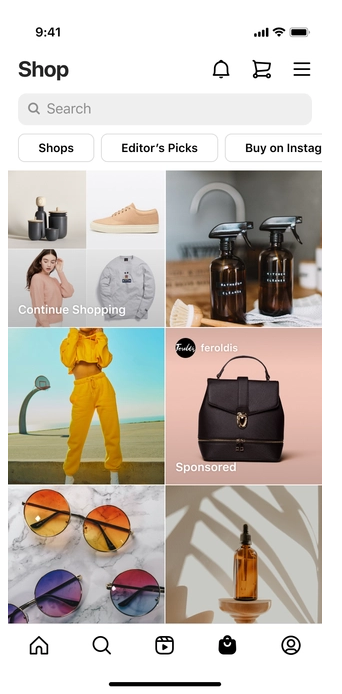 instagram shop tab