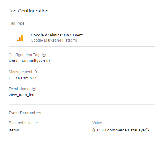 google analytic 4 ecommerce