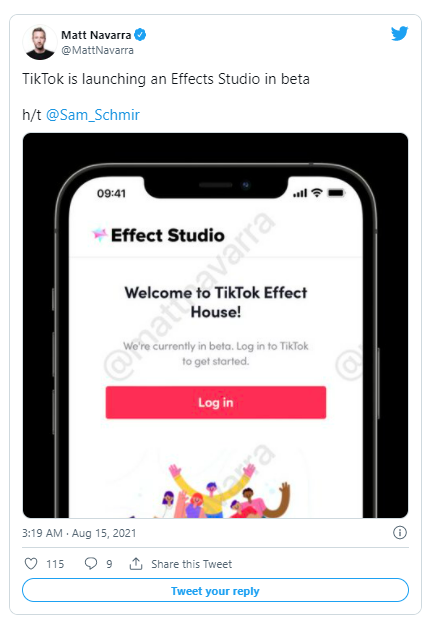tiktok studio effect