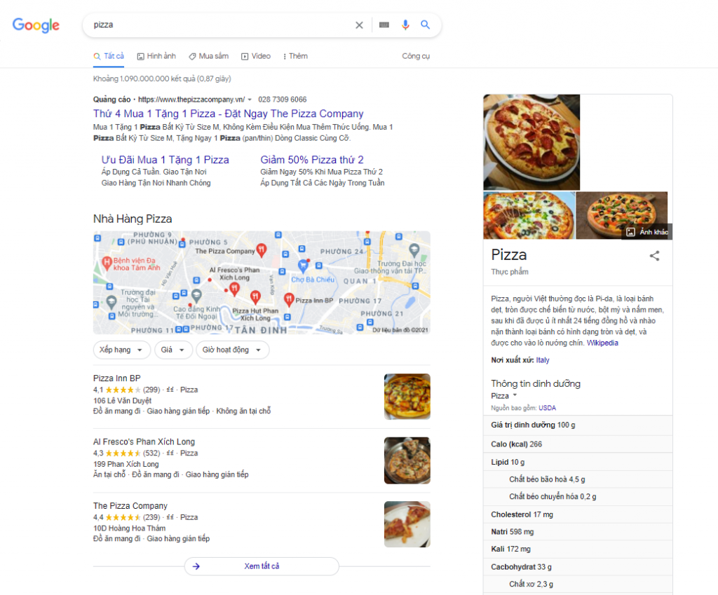 Thứ hạng google