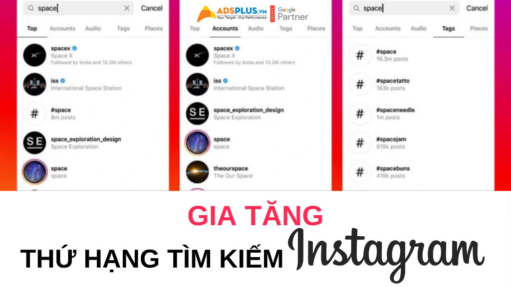 instagram tìm kiếm