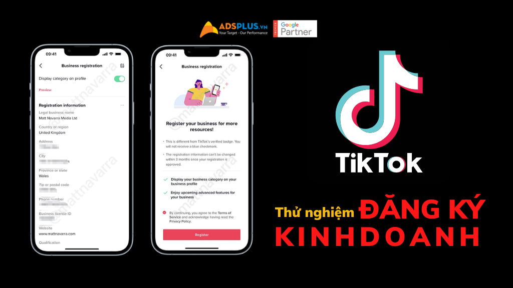đăng ký kinh doanh trên tiktok