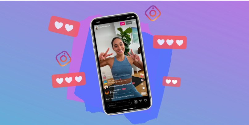 huy hiệu livestram instagram