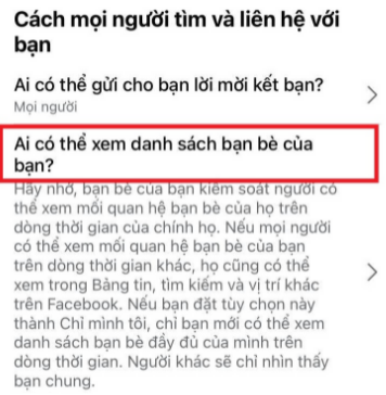 cách ẩn bạn bè trên facebook