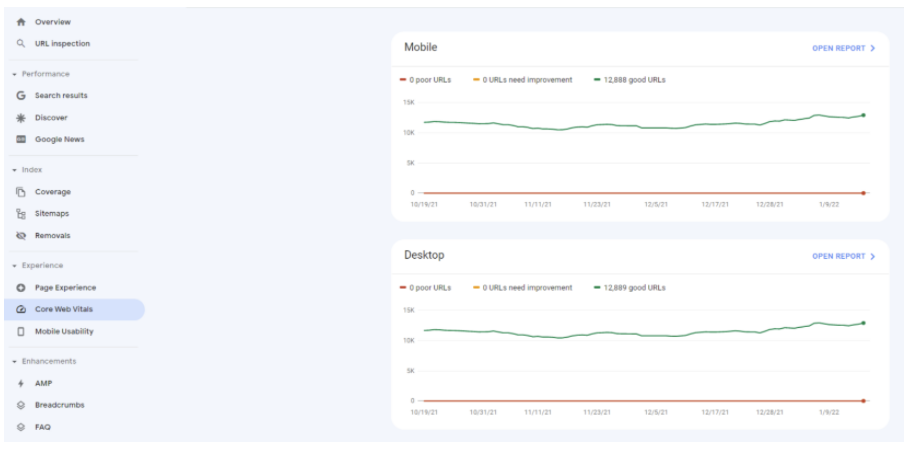 google search console cập nhật