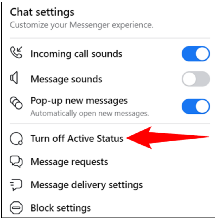 tắt trạng thái online trên facebook