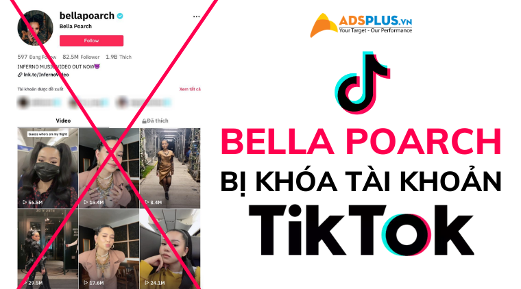 bella poarch bị khóa tài khoản tiktok