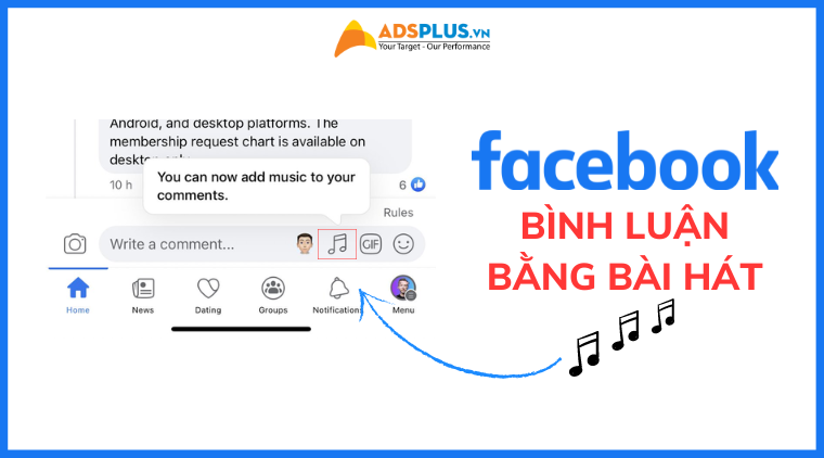 facebook bình luận bằng bài hát