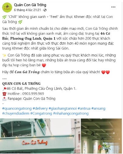 quảng cáo món ăn nhà hàng