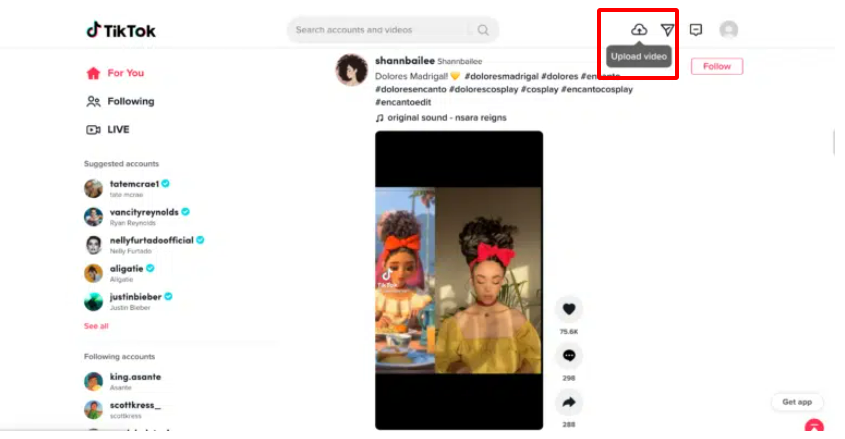 tiktok máy tính để bàn