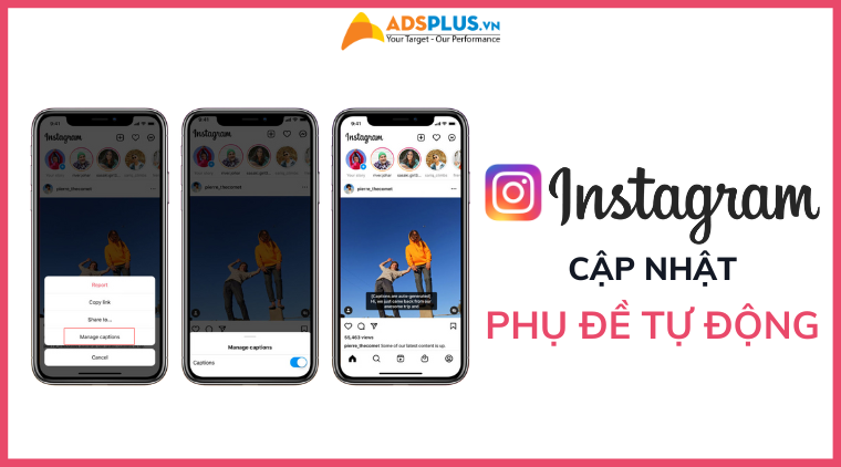 phụ đề tự động instagram
