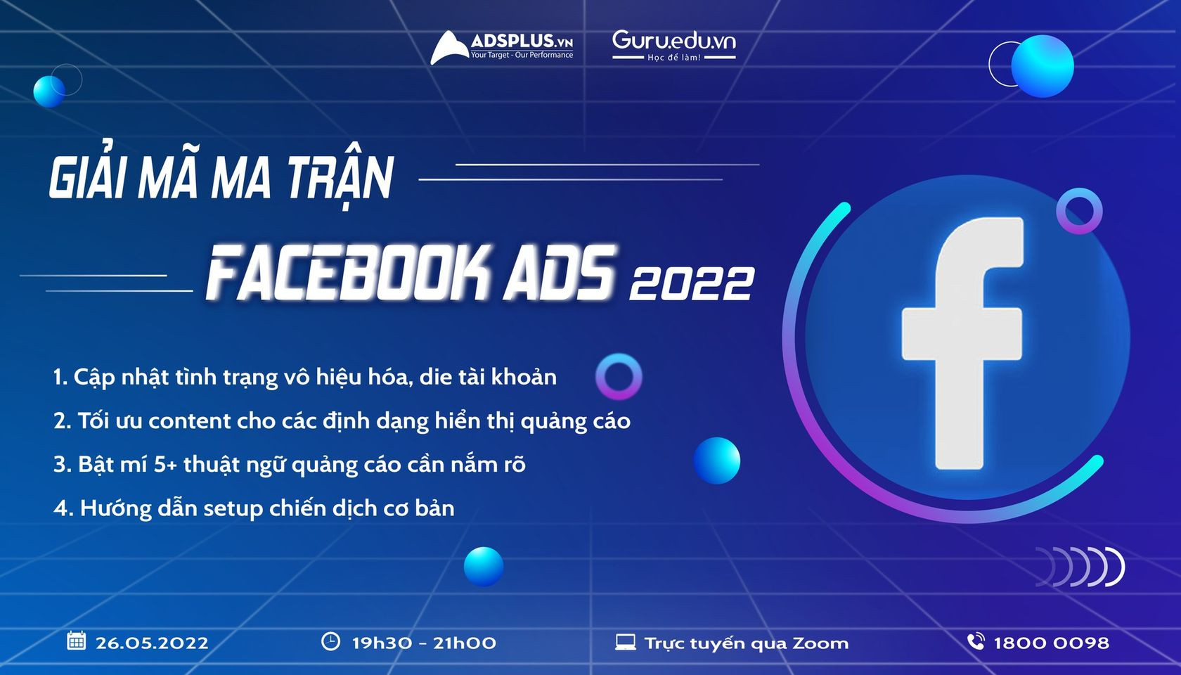 workshop facebook ads tháng 5