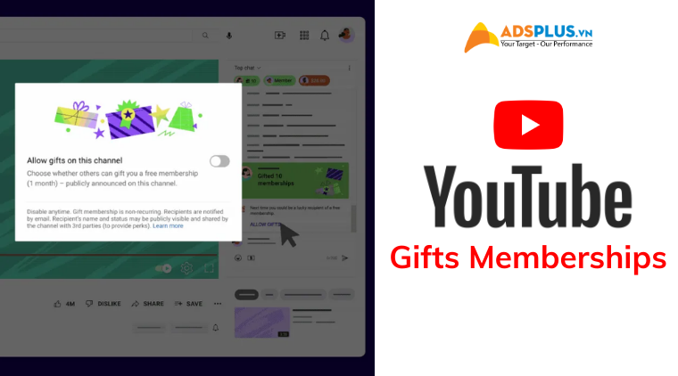 youtube gifts memberships