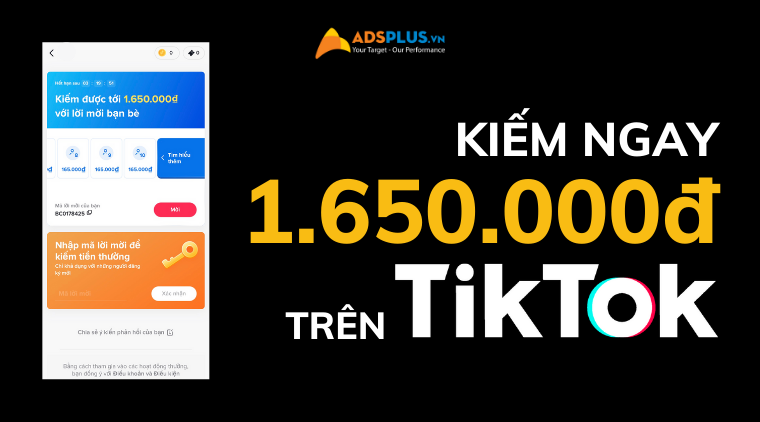 kiếm tiền thưởng tiktok