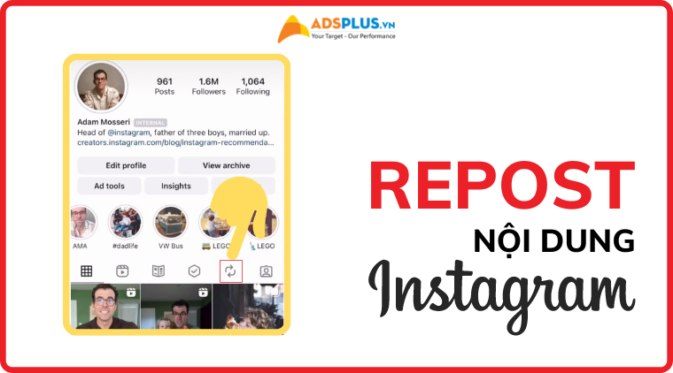 repost nội dung instagram