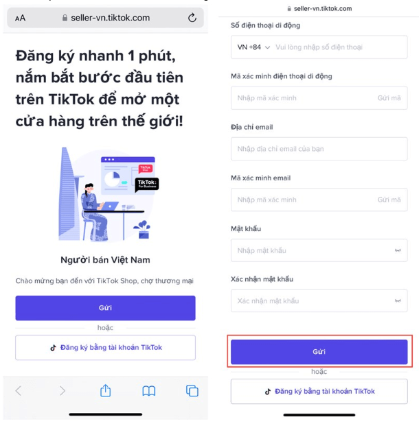 cách mở tiktok shop trên điện thoại