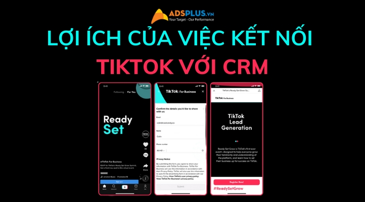 kết nối tiktok với crm