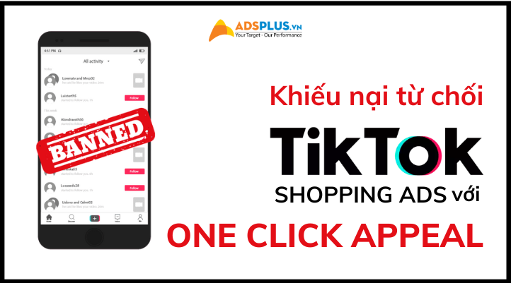 khiếu nại từ chối tiktok shopping ads