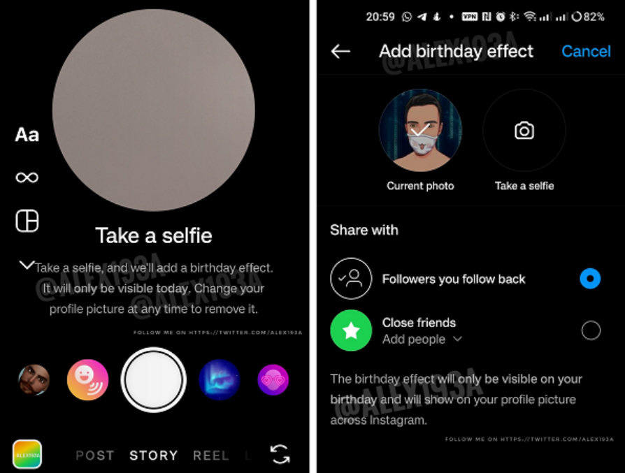 Hiệu ứng sinh nhật trong Instagram sẽ trông như thế nào?
