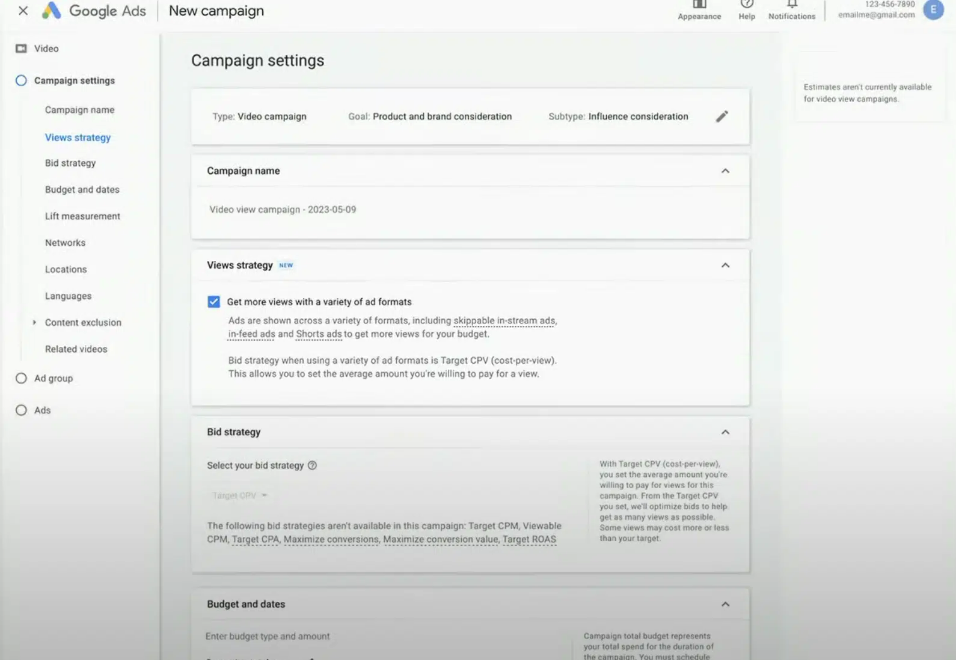 Chiến dịch quảng cáo video view trên Google