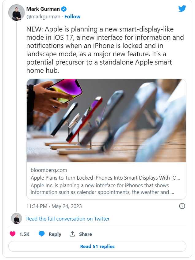 Tính năng của IOS 17 có liên quan đến màn hình
