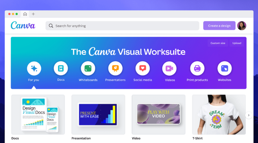 Công cụ thiết kế thumbnail Canva