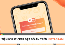 sticker đặt đồ ăn trên instagram