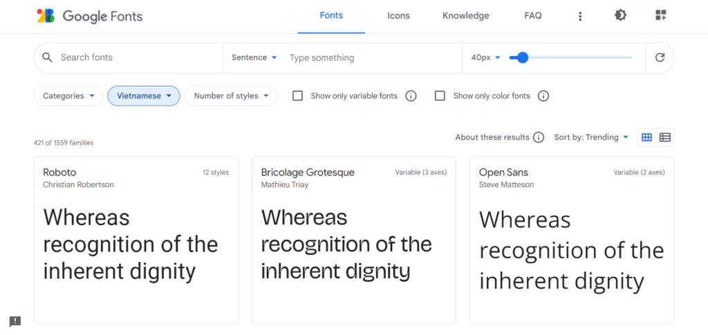 Google Fonts
