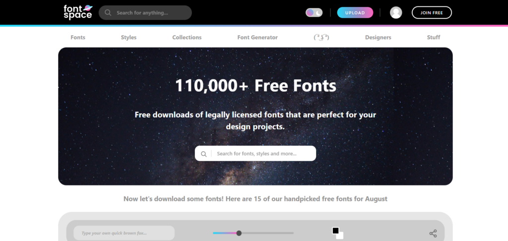 Website cung cấp Font tiếng Việt: FontSpace